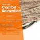 Cheer Collection Faux Fur Pillow Luxurious Couch Pillows Set of 2 Fur Pillows 12 x 20 inches Sand