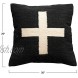 Creative Co-Op Wool Blend Swiss Cross Black & Cream Color Pillow 1 Count Pack of 1