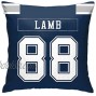 Custom Football Couch Decorative Throw Pillow 18 x 18- Print Personalized Customizable Design Any Name & Number Sofa Bed Christmas Birthday Gifts 88# Navy