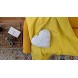 DaDa Bedding Luxury White Heart Pillow Lovely Valentine Gift Throw Cushion with Sewn Insert Cute Romantic Present Soft Faux Fur Sherpa Backside 16” x 14”