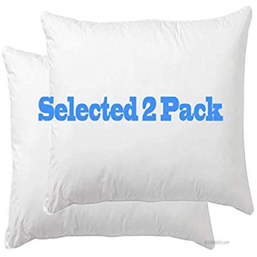 Danmitex Euro Pillow Insert Decorative Throw Pillow Stuffer Down and Feather Filled Cotton Fabric White 26x26 Set of 2 Suitable for Home Bed