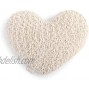 DEMDACO Cream Warming Heart 13 x 10 inch Plush Polyester Decorative Throw Giving Pillow