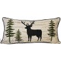 Donna Sharp Throw Pillow Painted Deer Lodge Decorative Throw Pillow with Deer in Forest Pattern Rectangle