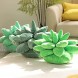 jinetor 3D Succulent Plush Pillow Art Succulent Cactus Decor Pillow,Succulent Pillows Decorative Throw Pillows 3D Home Décor Green A,25CM 10inch