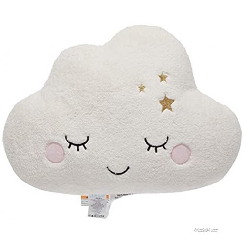 Little Love by NoJo Plush Cloud Shaped Decorative Pillow Decorative Nursery Pillow Playroom Décor Cute Throw Pillows White