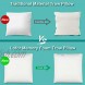 LOFOR 18 x 18 Inch Memory Foam Throw Pillows with White Cover ,Square Decorative Pillows for Bed Couch Sofa Living Room with Never Deform Pillow Inserts,Cushions
