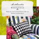 MacKenzie-Childs Courtly Harlequin Pom-Pom Decorative Lumbar Pillow Checkered Rectangle Throw Pillow