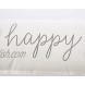 Mud Pie Our Happy Long Pillow 1 Count Pack of 1 White