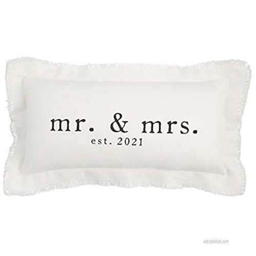 Mud Pie Wedding EST. 2021 Pillow Rectangle