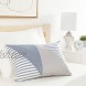 Nautica Home | Fairwater Collection | 100% Cotton Mediterranean Inspired Design Decorative Throw Pillow Hidden Zipper Closure Easy Care Machine Washable 14 x 20 Blue