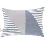 Nautica Home | Fairwater Collection | 100% Cotton Mediterranean Inspired Design Decorative Throw Pillow Hidden Zipper Closure Easy Care Machine Washable 14 x 20 Blue