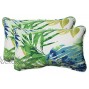 Pillow Perfect Outdoor Indoor Soleil Lumbar Pillows 11.5 x 18.5 Blue Green 2 Count