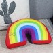 Poitemsic 13.7 Rainbow Pillow for Girls Kids Bed Decoration Cushion Arch Shaped Stuffed Plush Sofa Chairs Throw Pillows
