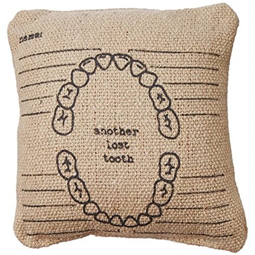 Primitives by Kathy 19269 Mini Linen Throw Pillow 5.25 x 5.25 Another Lost Tooth