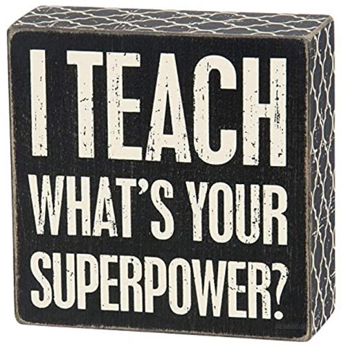 A Teacher Shapes the Future 3 x 6 3 x 6 Primitives by Kathy 21495 Polka Dot Trimmed Box Sign 