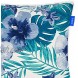 Set of 2 Patio Indoor Outdoor All Weather Decorative Throw Pillow 18 x 18 Blue Flowers