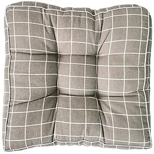 Aomine Square Floor Pillow Tufted Thicken Floor Cushions Window Seat Cushions for Yoga Meditation Rocking Chair Tatami Bench Patio Seat Living Room Office Bedroom 16 x 16 Gray Plaid