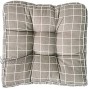 Aomine Square Floor Pillow Tufted Thicken Floor Cushions Window Seat Cushions for Yoga Meditation Rocking Chair Tatami Bench Patio Seat Living Room Office Bedroom 16 x 16 Gray Plaid
