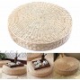 BEYST Japanese Tatami Floor Pillow,Woven Straw Seat Cushion Pad,Handmade Round Tatami Yoga Floor Seat Pad Breathable Cushion,for Garden Dining Room Decoration