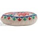 Creative Co-Op DF2355 3 H Cotton Embroidered Floor Cushion Pillow Multicolor