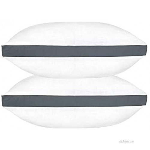 Cushions | Cushion Inserts | Gusset Cushion | Bounce Back Cushion Inner | Pack of 2 | Premium Quality Virgin Ball Fiber Filling Gray 18 x 18