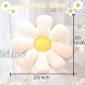 Deaboat 20” Flower Floor Pillow Daisy Flower Shape Cushion Cute Seating Pad Plush Chair Cushion Oversized Throw Pillow for Home Decoration Kids Girls Women Gifts White Daisies 20x20 INCH