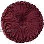 Elero Round Pillows Velvet Pleated Circle Pillow Chair Cushion Floor Pillows Home Decorations for Home Couch Chair Bed Car Burgundy