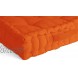 Encasa Homes Floor Cushion Large Square 24 x 24 x 4 inch for Casual Seating & Pranayama Meditation Yoga Orange Padded Decorative Fiber Filled Scatter Pillow for TV Indoor & Outdoor