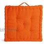 Encasa Homes Floor Cushion Large Square 24 x 24 x 4 inch for Casual Seating & Pranayama Meditation Yoga Orange Padded Decorative Fiber Filled Scatter Pillow for TV Indoor & Outdoor