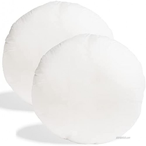 Foamily Round Floor Pillow 2 Pack 24 Hypoallergenic Throw Pillows Insert for Couch or Bed Decorative Bedding Made in USA