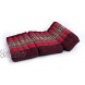 GABUR Foldable Meditation Cushion 100% Kapok Red Elephants 25.5x19.5