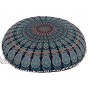 Glamorousfashion Indian Large Mandala Floor Pillow Comfortable Home Car Bed Sofa Large Mandala Floor Pillows Round Bohemian Meditation Cushion Cover Ottoman Pouf Cover Blue