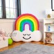 Good Banana Rainbow Floor Floatie Kids’ Round Floor Pillow Seating Soft Comfortable Cushion Inflatable Seat Fun & Colorful Decor for Bedroom Playroom Reading Nook Living Room & Dorm Rooms