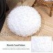 HIGOGOGO White Floor Pillow Rhombic Tassel Pattern Round Floor Cushion Pouf Seating with Removable Cover Tufted Meditation Pillow for Living Room Bedroom Sofa Diameter 24 Inch