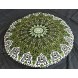 Indian Cotton Elephant Printed Floor Pouf Cover Pillow Large Mandala Cover Meditation Mat Indian Yoga Mat Hippie Round Decorative Bohemian Indian Pouf Ottoman Cover with Pom pom Lace Green Star