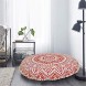 Indian Red Ombre Mandala Floor Pillow Cushion Seating Throw Cover Hippie Decorative Cover Size 32 Round Pouf Cover