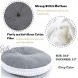 Kids Floor Pillow Cushion Seating Round Large Floor Cushion Oversized Circle Pillow for Reading Nook Canopy Nursery Playroom Teepee Meditation Soft Big Circular Cushion with Cute Pompom Grey 23.6