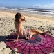 Mandala Floor Pillow Cushion Seating Throw Cover Hippie Decorative Cover Size 32 Round Pouf Cover