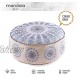 Mandala Life ART Bohemian Pouf Ottoman Cover Luxury Artisan Room Décor Pouffe for Meditation Yoga and Boho Chic Seating Area Stool Floor Pillow Case – Accent Your Living Room Bedroom