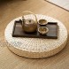 MOOUS Woven Straw Seat Cushion Pad Handmade Straw Round Tatami Yoga Floor Seat Pillow Cushions Breathable Japanese Tatami Floor Pillow Meditation Pillow for Home40cm x 6 cm