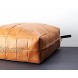Orbit Art Gallery 30 Inch Light Brown Leather Floor Cushion Pillow Seating. Ottoman Pouf Window Seat. Square Pillow seat Personalized Size.Yoga and Home Furniture