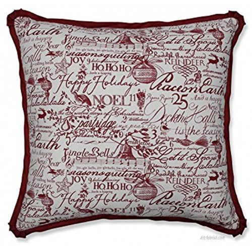 Pillow Perfect Holiday Poinsettia Floor Pillow 25