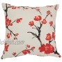 Pillow Perfect Indoor Flowering Branch Throw Pillow 16.5-inch Beige Red
