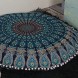 Popular Handicrafts Kp834 Large Hippie Mandala Floor Pillow Cover Cushion Cover Pouf Cover Round Bohemian Yoga Decor Floor Cushion Case- 32 Blue Tarqouish