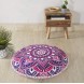 Popular Handicrafts Large Hippie Mandala Passion Floor Pillow Cover Cushion Cover Pouf Cover Round Bohemian Yoga Decor Floor Cushion Case- 32 Pink