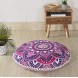 Popular Handicrafts Large Hippie Mandala Passion Floor Pillow Cover Cushion Cover Pouf Cover Round Bohemian Yoga Decor Floor Cushion Case- 32 Pink