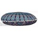 Rajasthaniartdecor Mandala Screen Printed Round Pouf Cover Round Pillow Cushion Cover for Living Room Dorm Room Meditetion Round Blue Colour 32 Inches Pouf Cover Cover Only