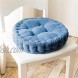 Saim Round Pillow Chair Pad Thickened Tatami Cushion Indoor Outdoor Pad Blue 42cm