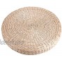 SANON Tatami Cushion Round Padded Pouf Soft Yoga Straw Mat Eco-Friendly Floor Pillow Sitting Knitted Garden Dining Room Home Decor Outdoor,40cm