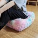 Soft Square Floor Pillow Cover Meditation Cushion,Fuzzy Floor Seat Cushion Washable & Zippered Faux Fur Seat Floor Pouf Ottoman Plush Bed Pillows for Living Room Sofa 20 x20”x6“ Inches Colorful
